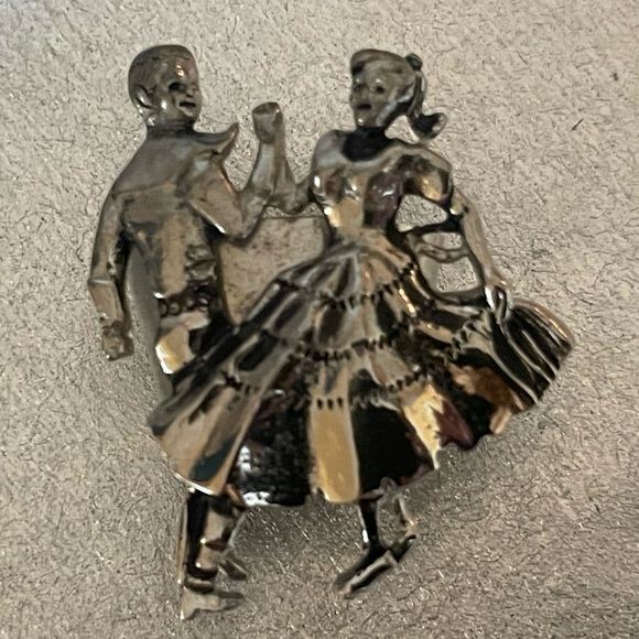 Unique Vintage Jewelry - Square Dancing Ornament For Biko Tie or Scarf